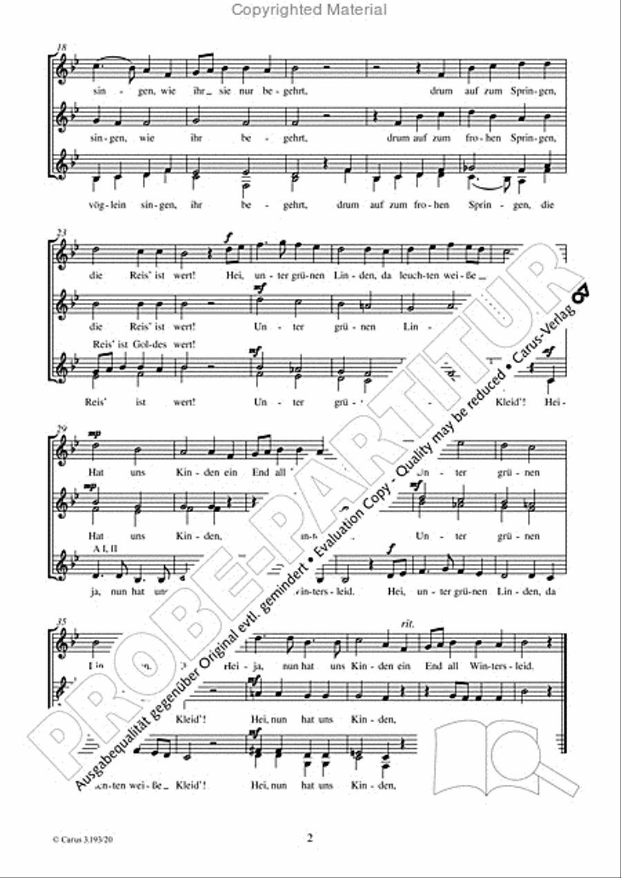 Nun will der Lenz uns grussen SSAA scores gallery preview page 3