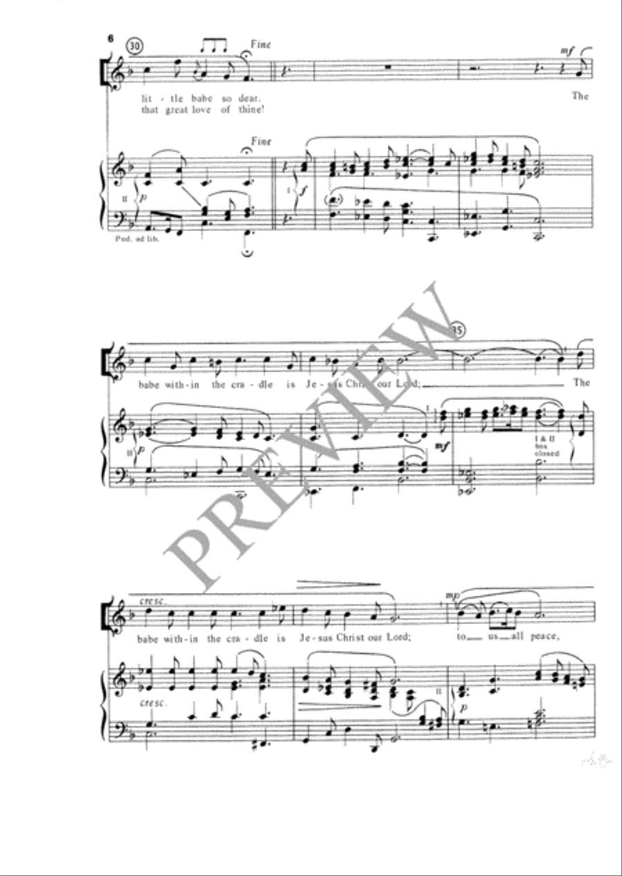 A Cradle Hymn A Cradle Hymn Unison Choir scores gallery preview page 7