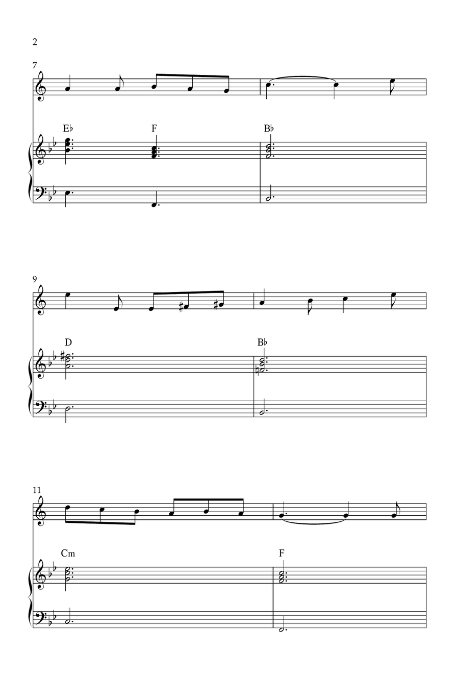 It Came Upon the Midnight Clear B-Flat Trumpet scores gallery preview page 2