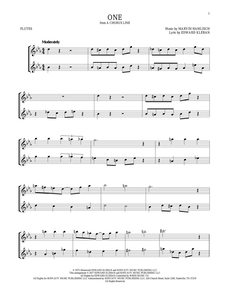 One Flute Duet scores gallery preview page 1