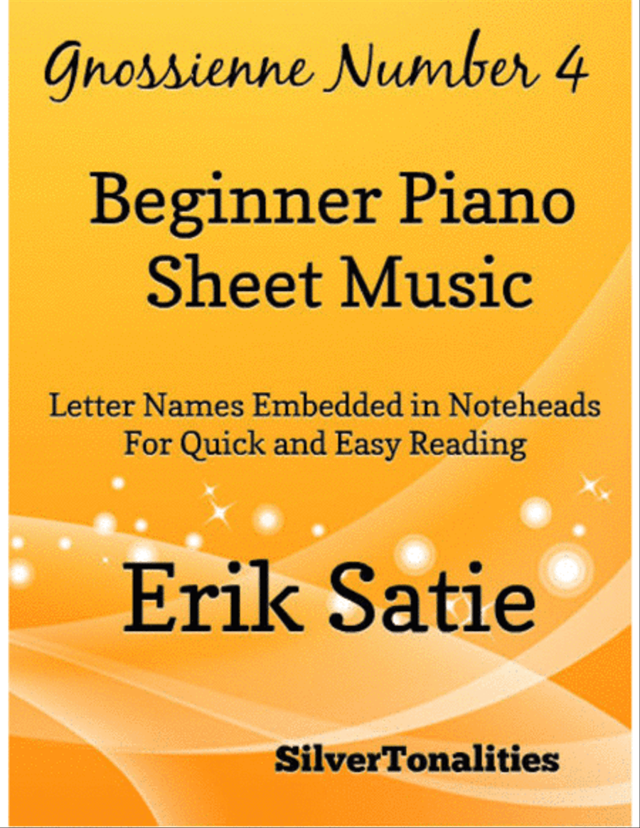 Gnossienne Number 4 Beginner Piano Sheet Music Easy Piano scores gallery preview page 1