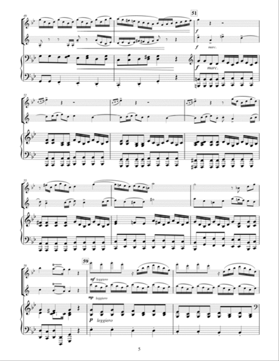 Arrival of the Queen of Sheba Woodwind Duet scores gallery preview page 5