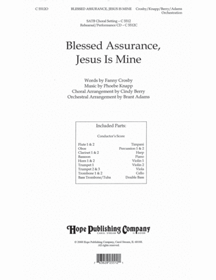 Blessed Assurance, Jesus Is Mine