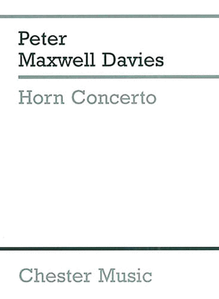 Book cover for Peter Maxwell Davies: Horn Concerto (Study Score)