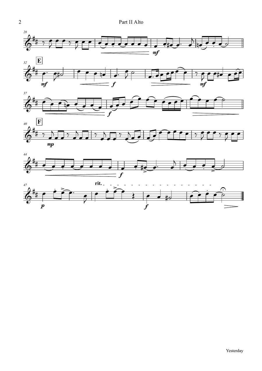 Yesterday Woodwind Trio scores gallery preview page 6