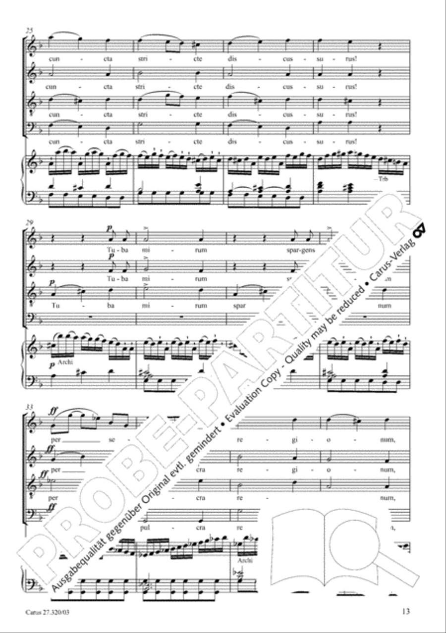 Requiem in D minor 4-Part scores gallery preview page 14