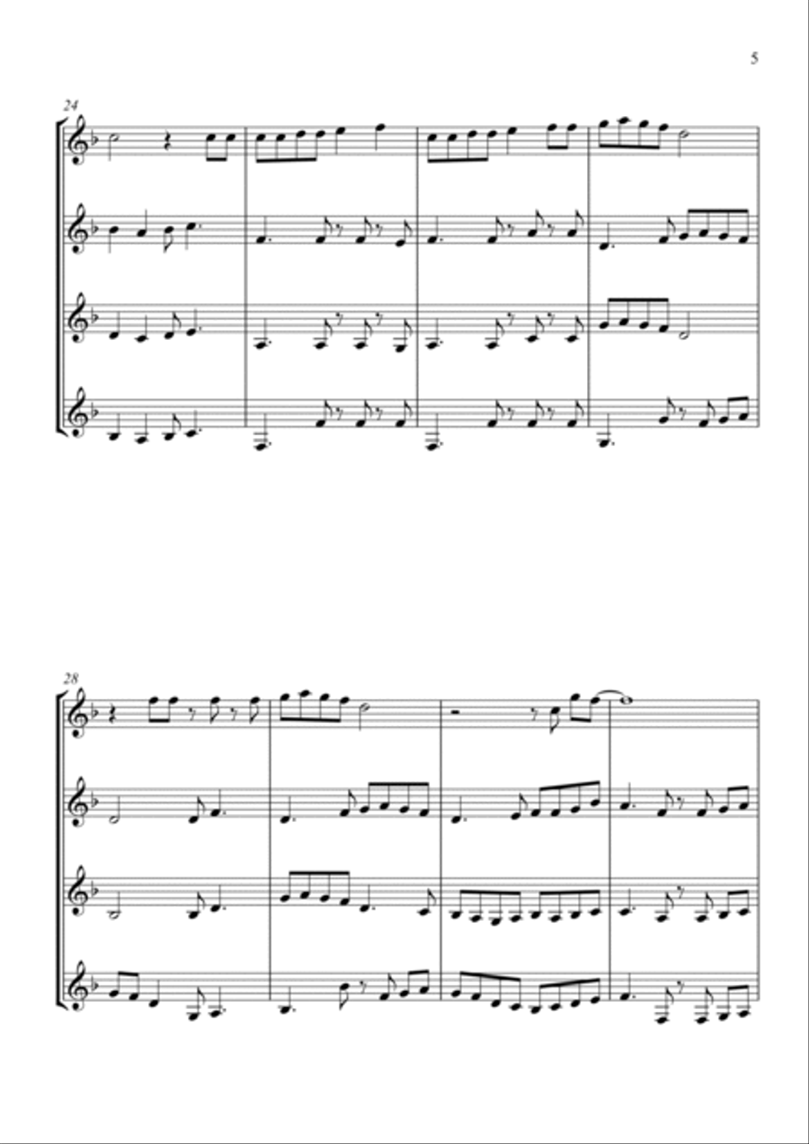 Marry You Clarinet Quartet scores gallery preview page 5
