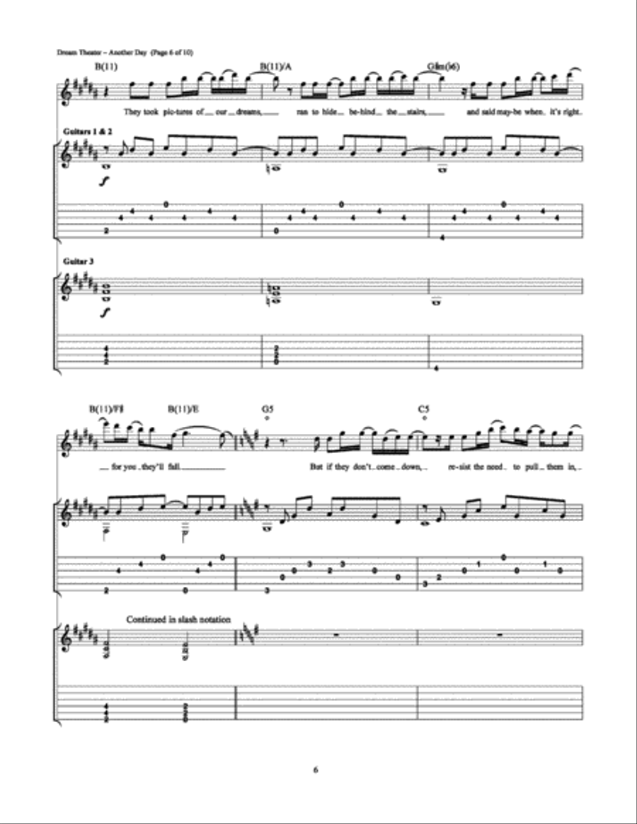 Another Day Electric Guitar scores gallery preview page 6