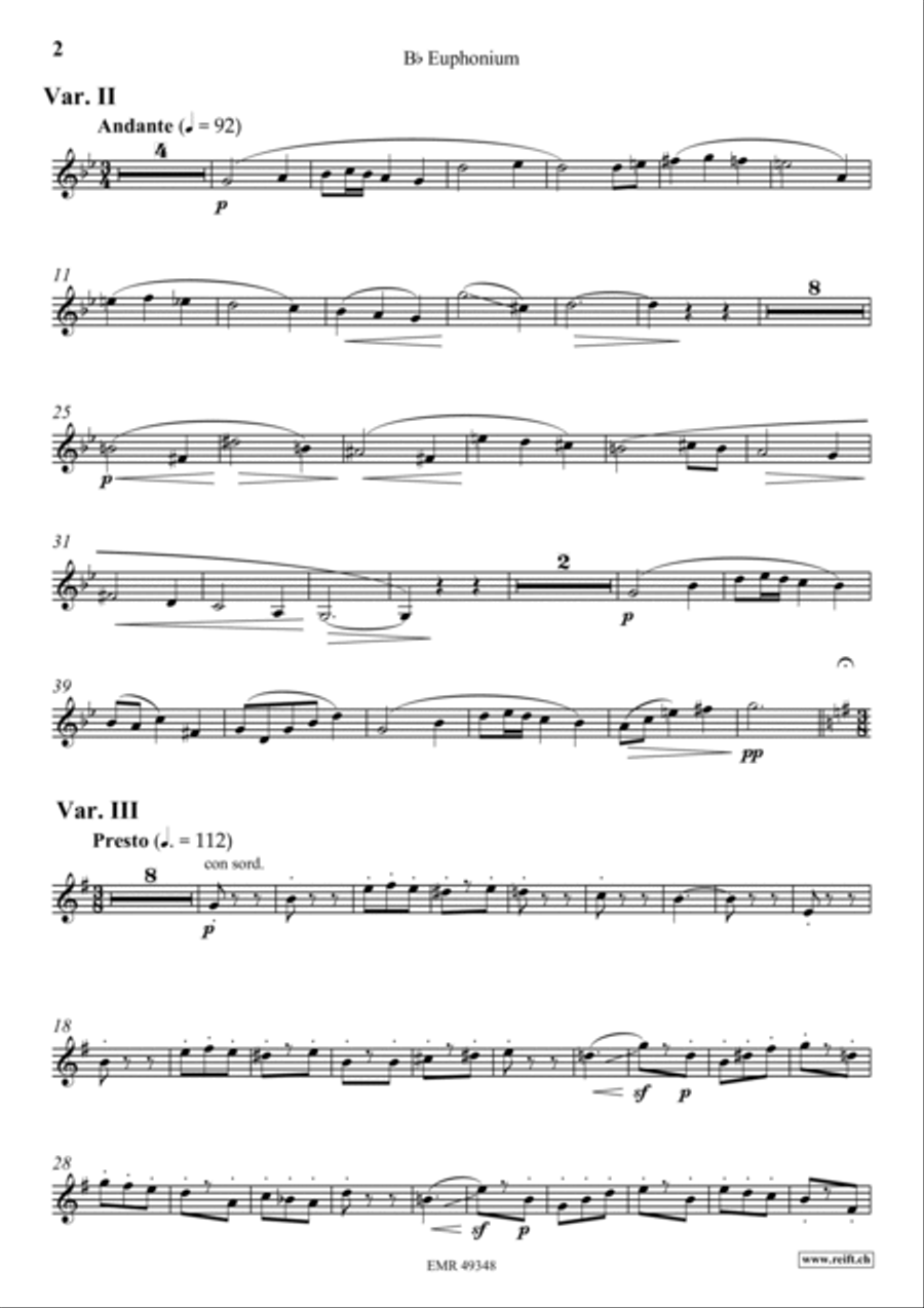 Zurcher Marsch Euphonium scores gallery preview page 3