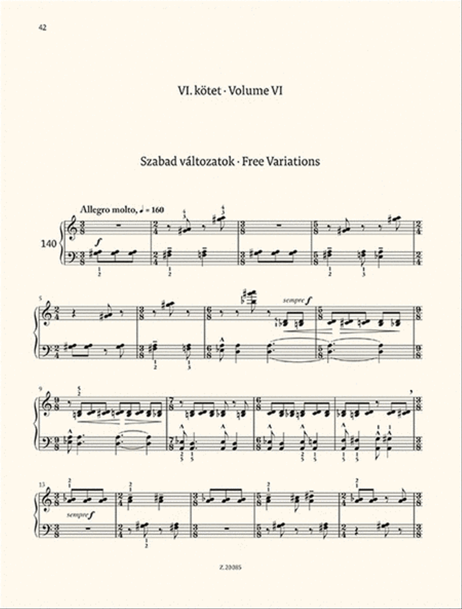 Mikrokosmos for piano Volume 5-6, BB 105