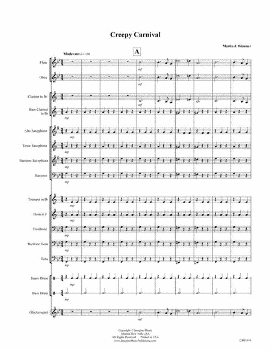 Creepy Carnival Creepy Carnival Concert Band scores gallery preview page 3