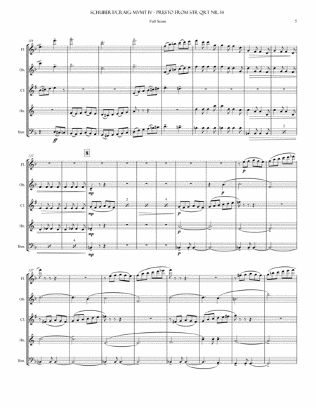 Schubert: Finale-Presto from String Quartet No. 14 "Death & the Maiden" image number null