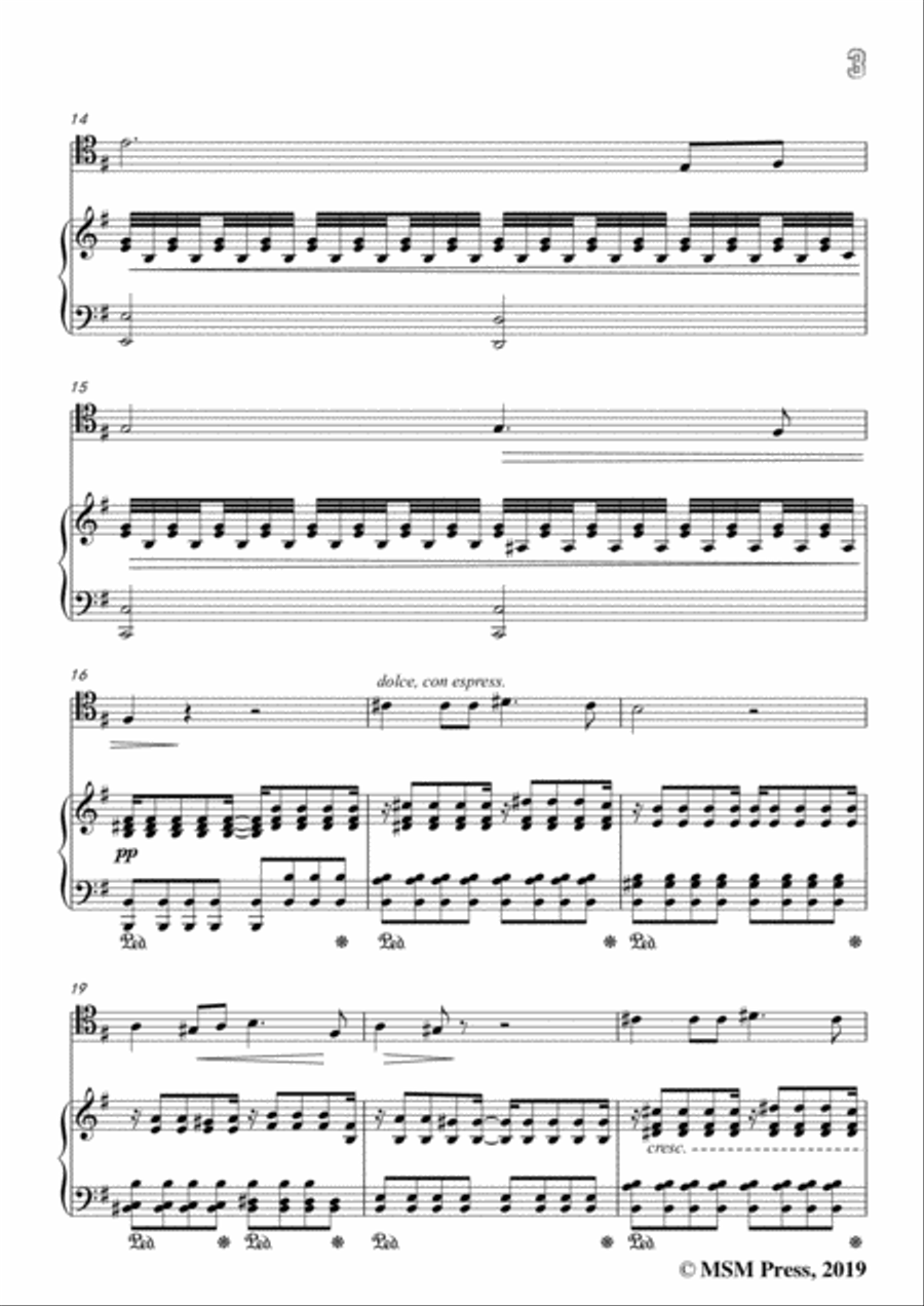 Niedermeyer-Le lac in G Major,for Cello and Piano Piano scores gallery preview page 5