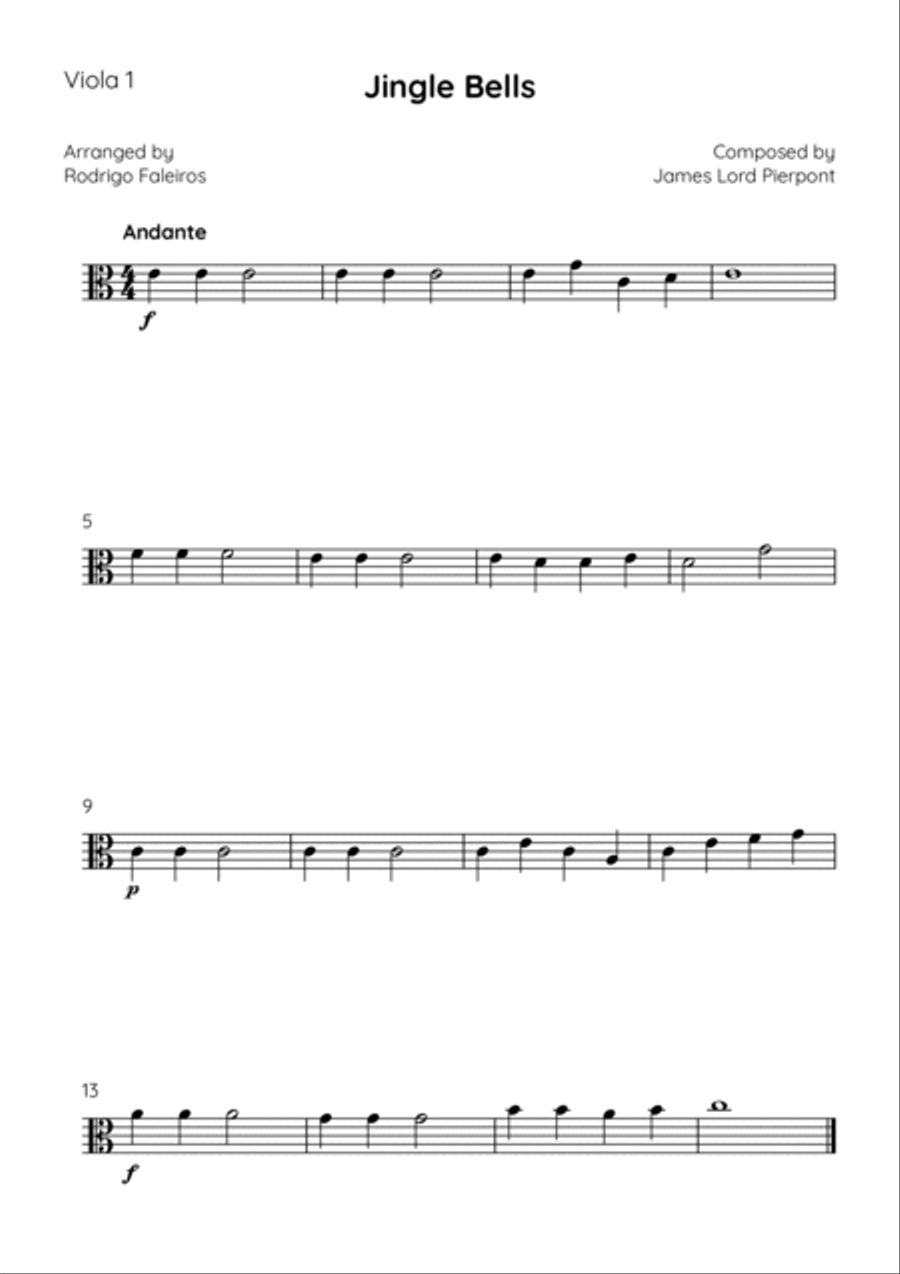 Jingle Bells String Duet scores gallery preview page 2