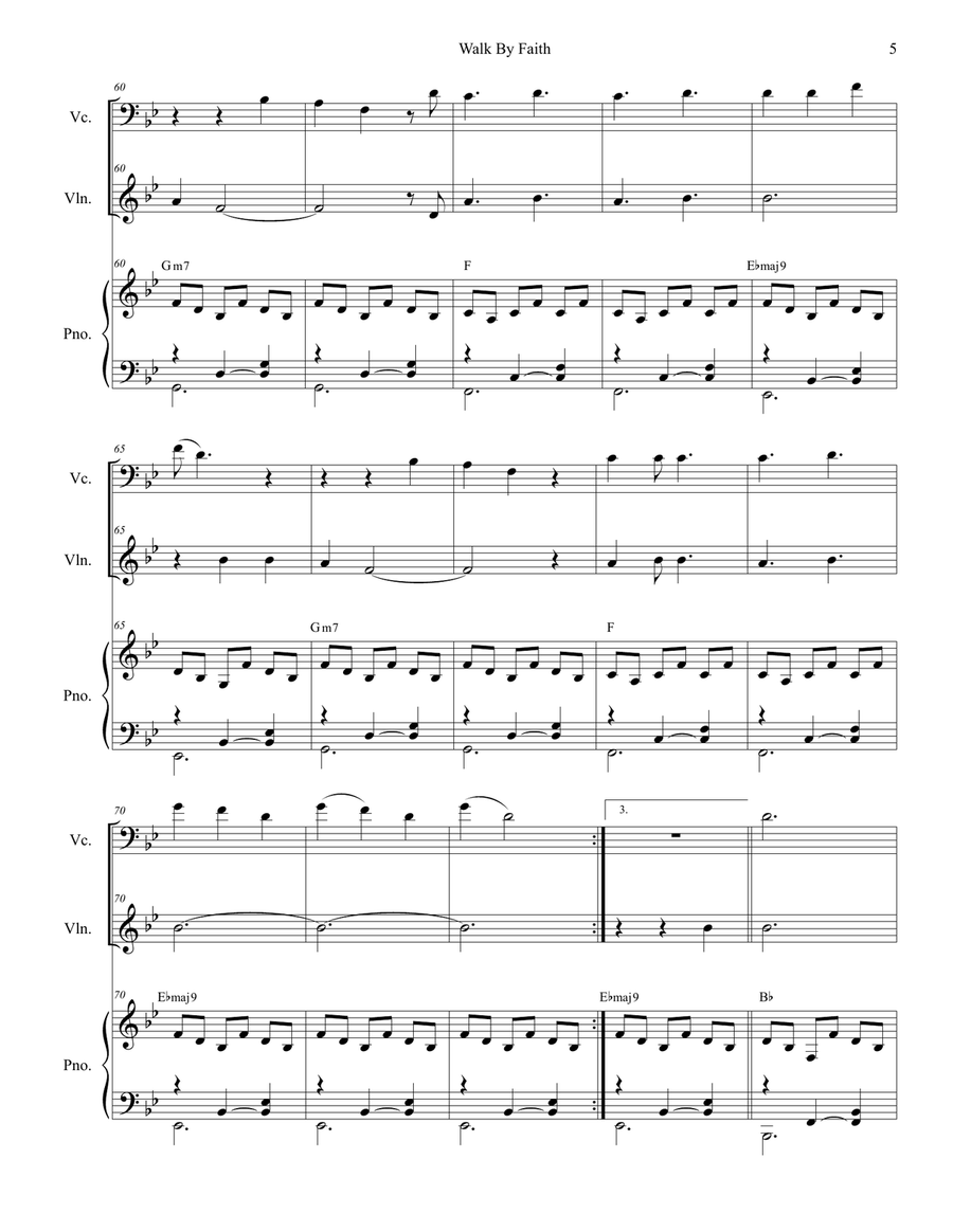 Walk By Faith Walk By Faith Piano Trio scores gallery preview page 5