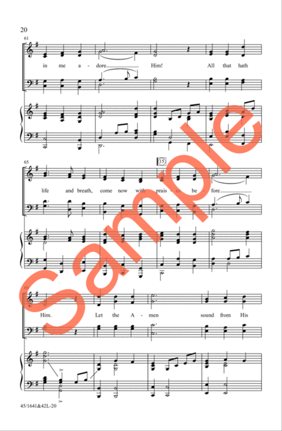 A Festival of Hymns SATB 4-Part scores gallery preview page 19