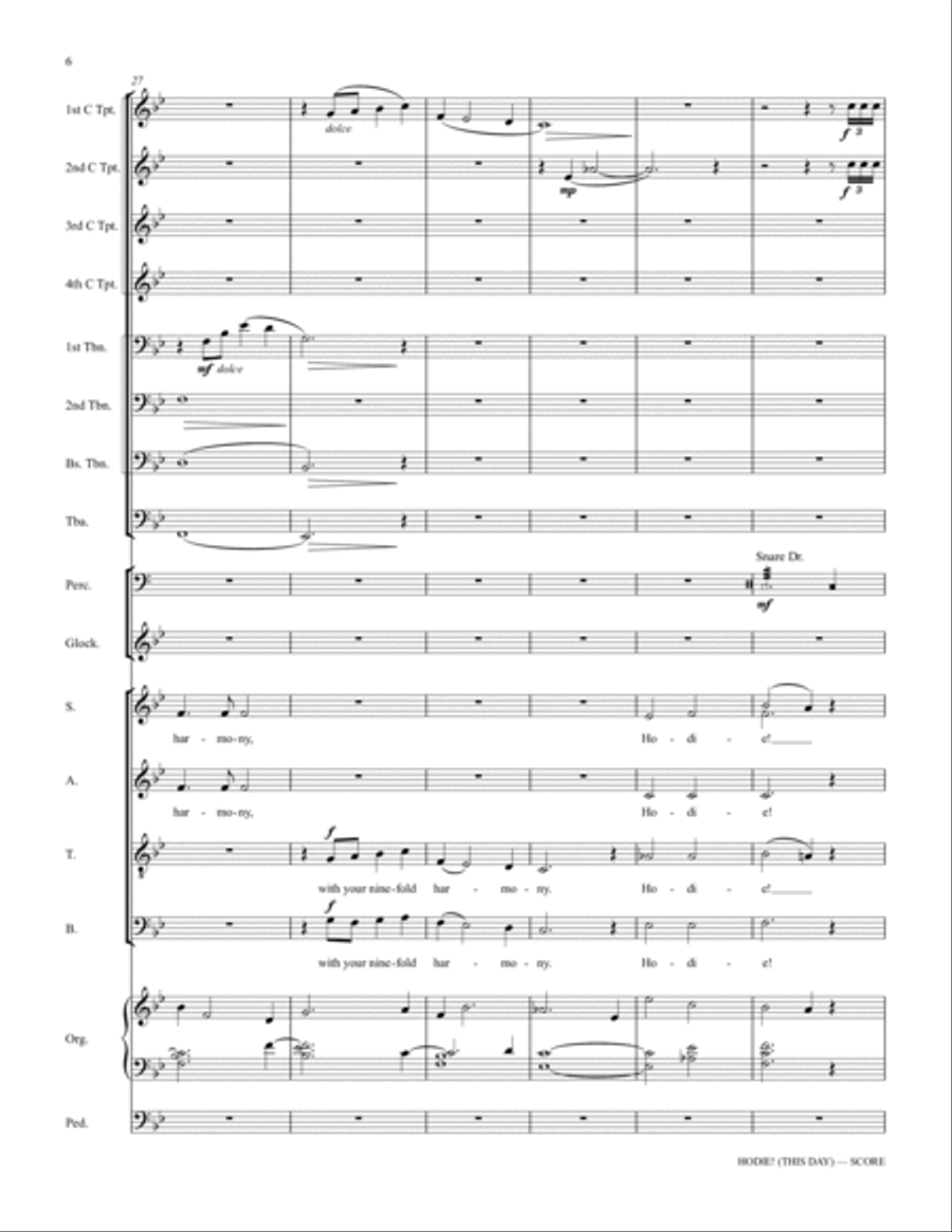 Hodie (This Day) - Score Hodie (This Day) - Score Choir scores gallery preview page 6