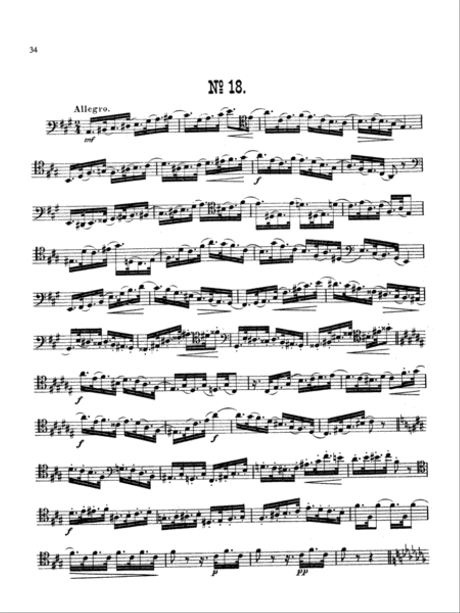 Milde: Fifty Concert Studies, Op. 26 Bassoon Solo scores gallery preview page 1
