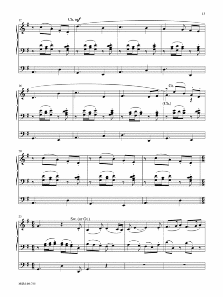 God Reigns Above Six Familiar Hymn Settings for Organ Organ Solo scores gallery preview page 8