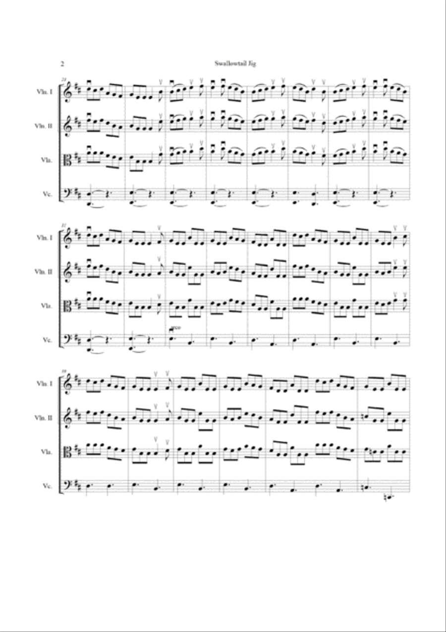 The Swallowtail Jig String Quartet scores gallery preview page 2
