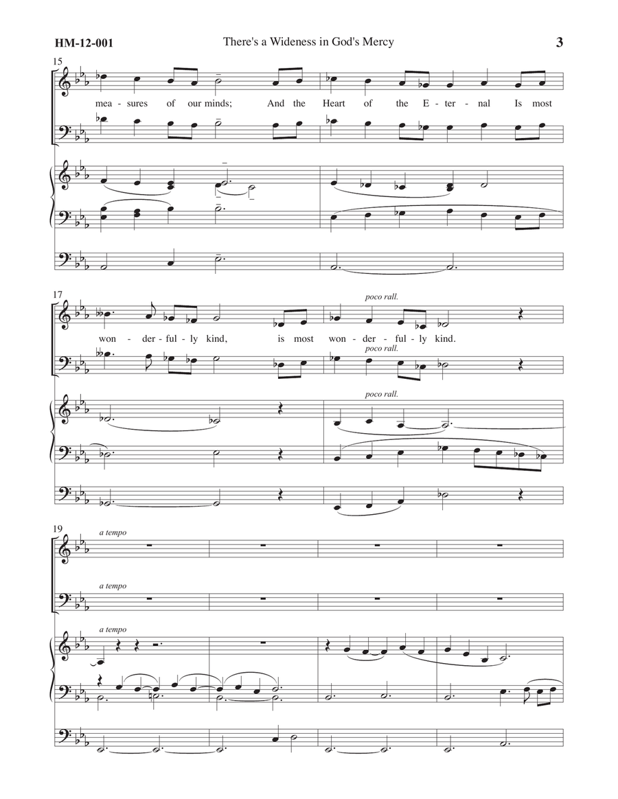 There's a Wideness in God's mercy 4-Part scores gallery preview page 3
