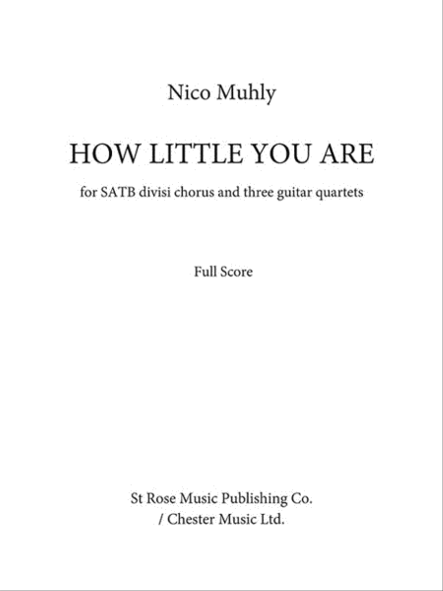 How Little You Are 4-Part scores gallery preview page 1