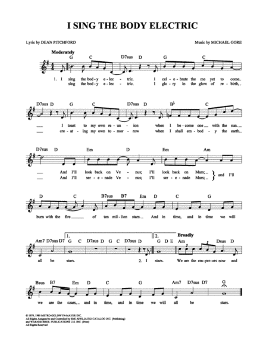 I Sing the Body Electric School and Community scores gallery preview page 1