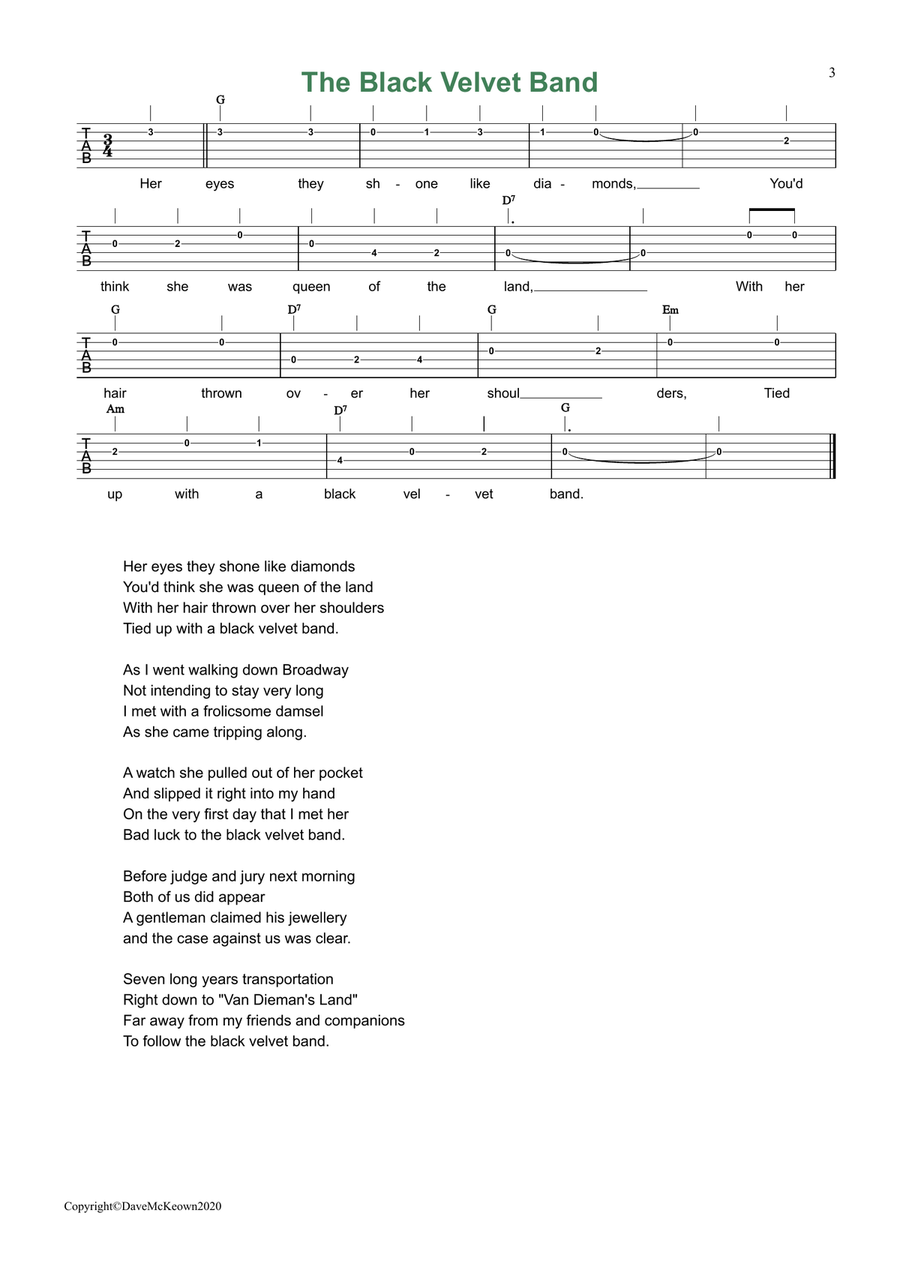 24 Favourite Songs of Ireland, for Guitar Tab EADGBE Acoustic Guitar scores gallery preview page 3