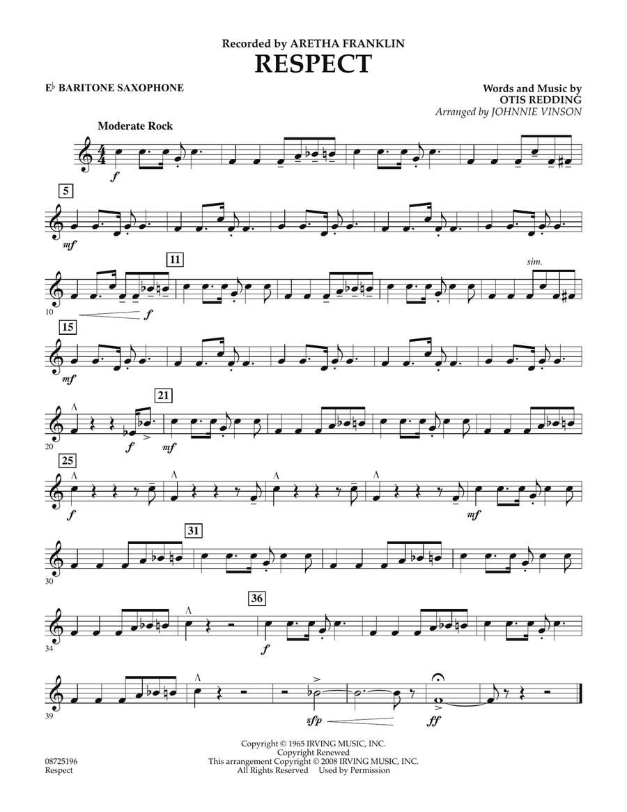 Respect - Eb Baritone Saxophone
