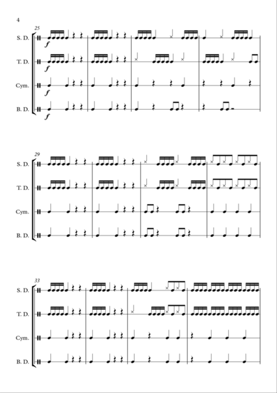 Solid As A Rock Percussion Ensemble scores gallery preview page 4