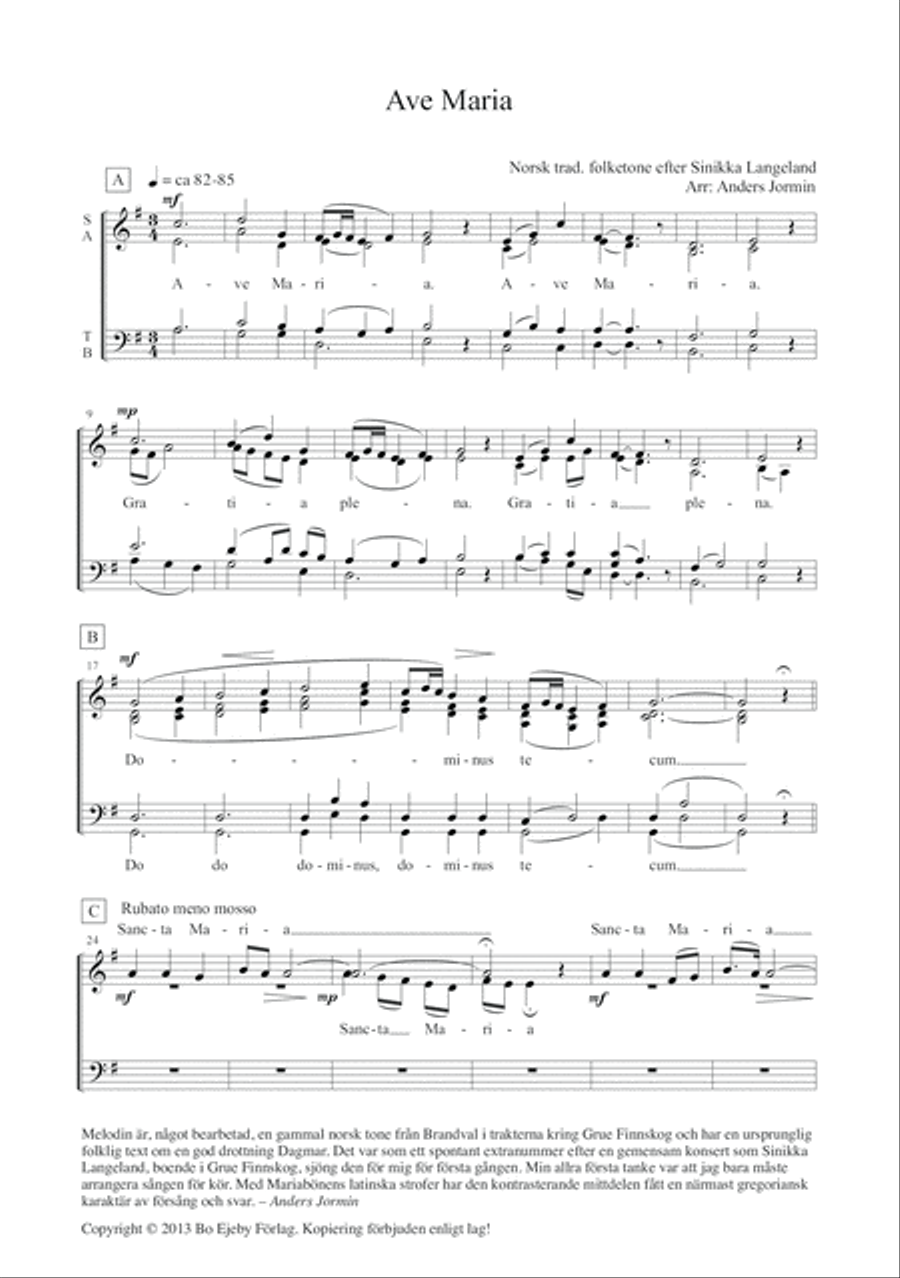 Ave Maria 4-Part scores gallery preview page 2