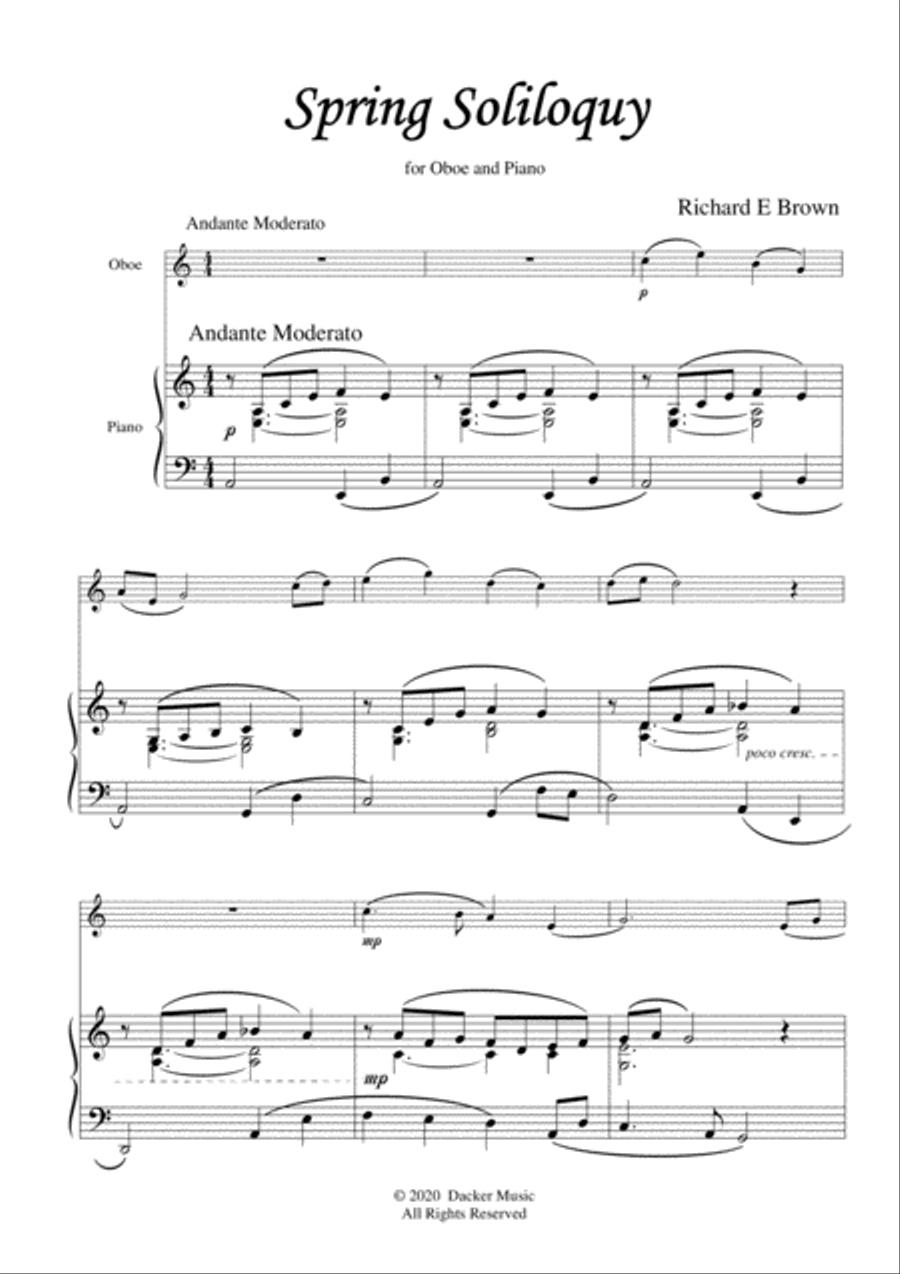 Spring Soliloquy - Oboe Piano scores gallery preview page 2