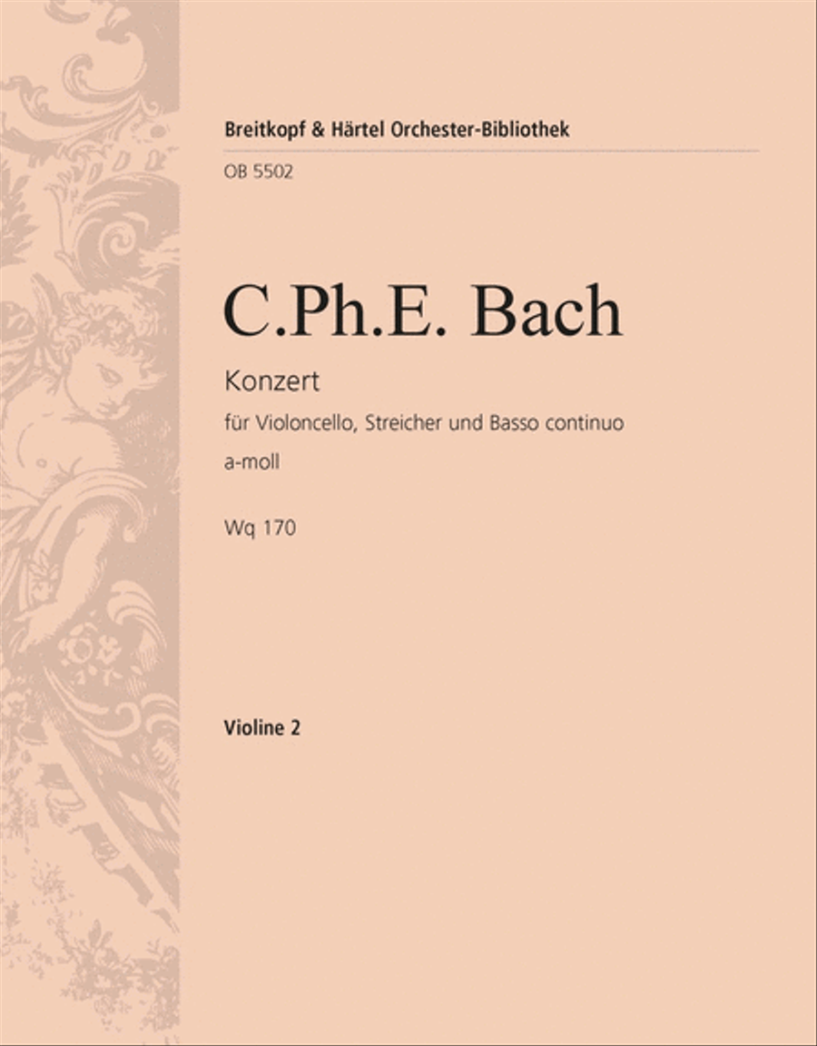Violoncello Concerto in A minor Wq 170 Orchestra scores gallery preview page 1