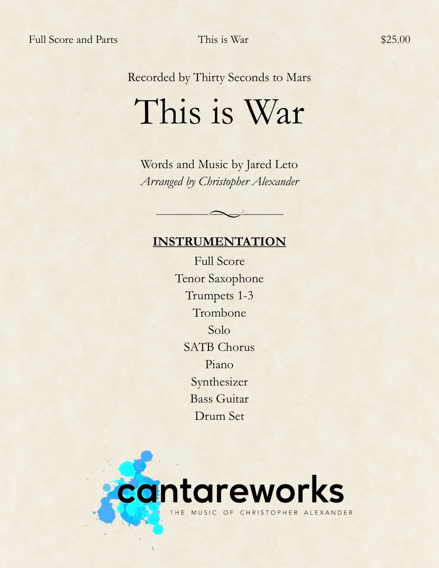 This Is War This Is War Large Ensemble scores gallery preview page 1
