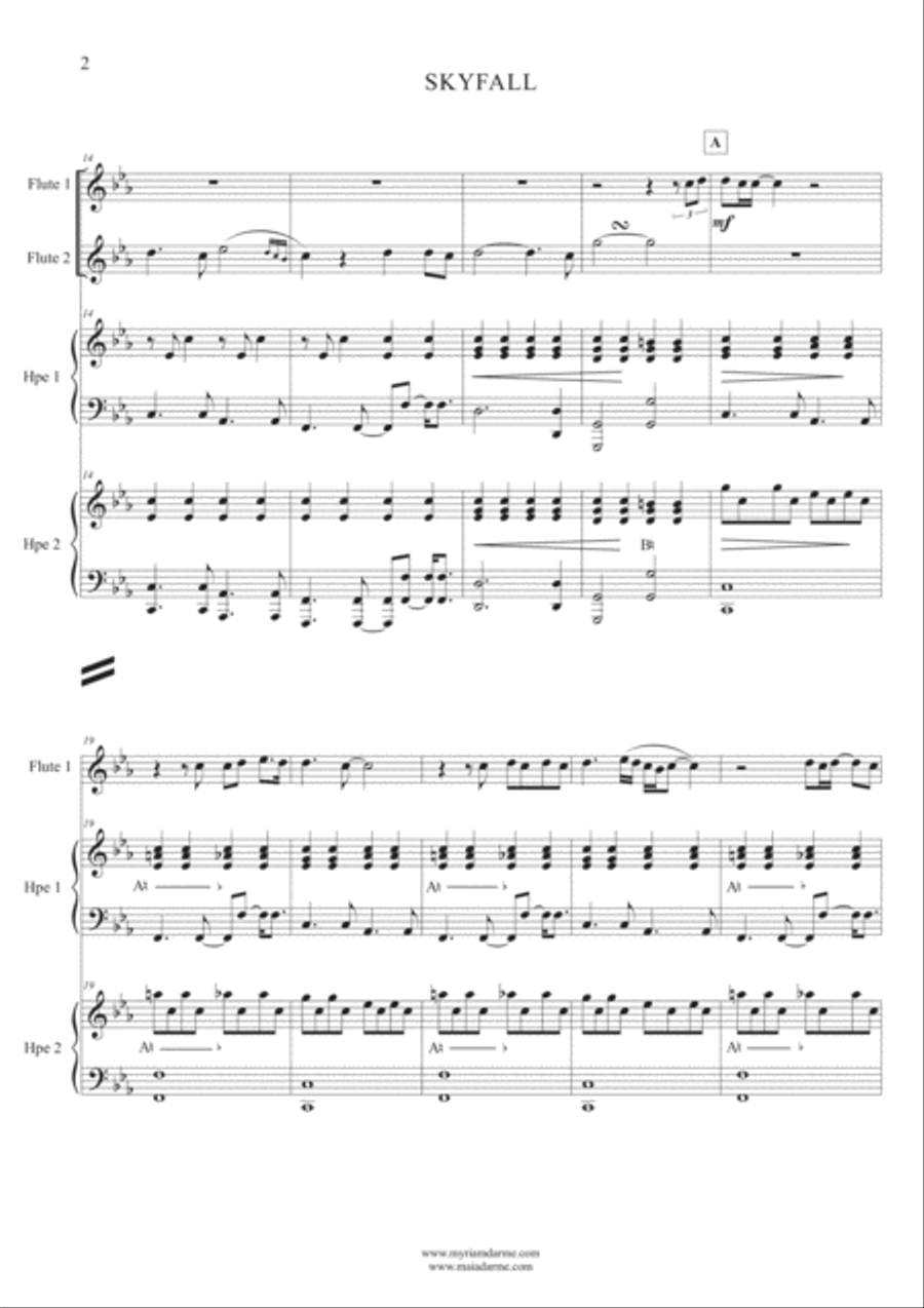 Skyfall Woodwind Ensemble scores gallery preview page 3
