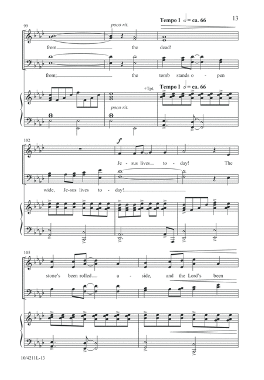 The Tomb Stands Open Wide 4-Part scores gallery preview page 14