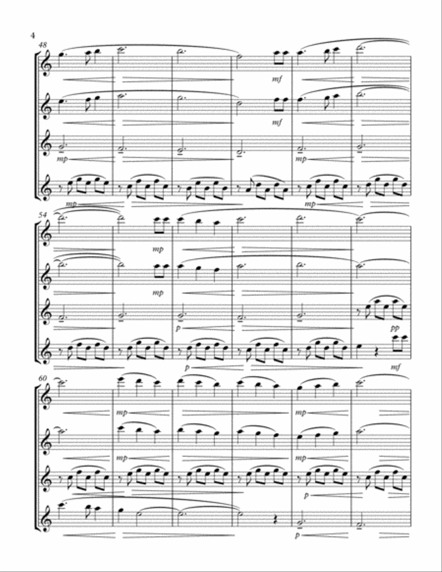 Annie's Song Annie's Song Flute Quartet scores gallery preview page 5