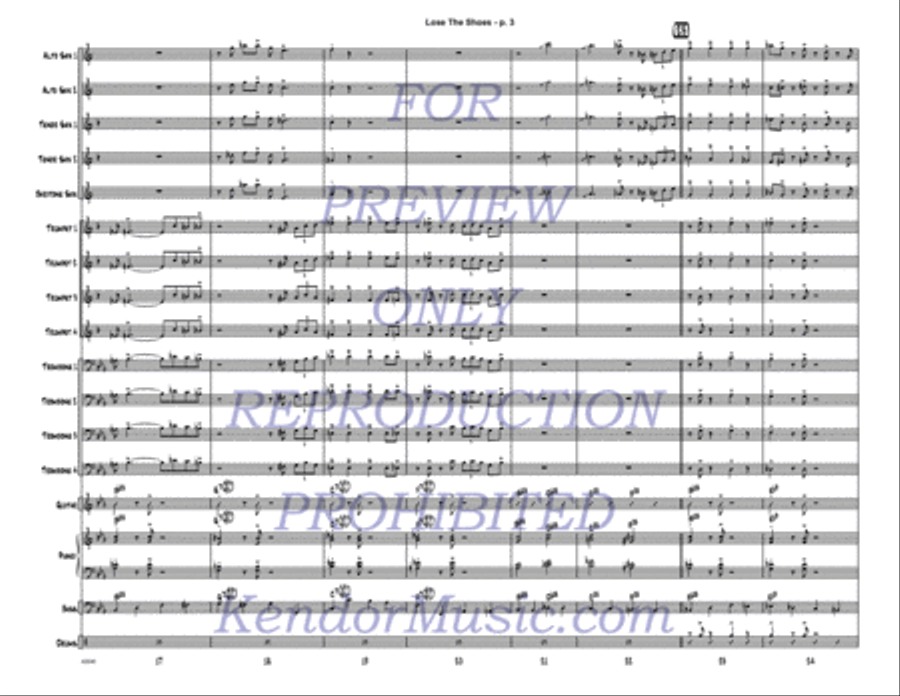 Lose The Shoes (Full Score) Jazz Ensemble scores gallery preview page 4
