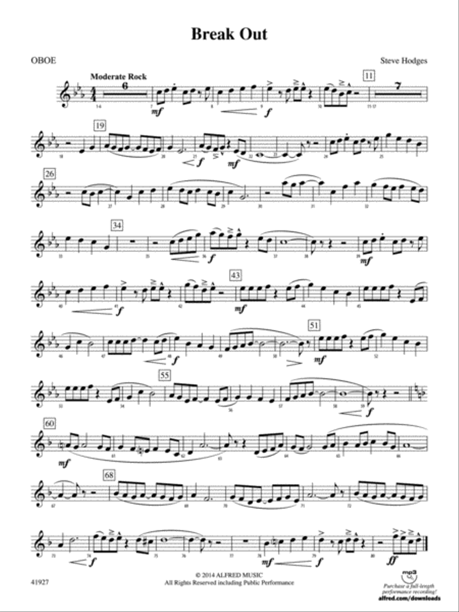 Break Out: Oboe Concert Band scores gallery preview page 1