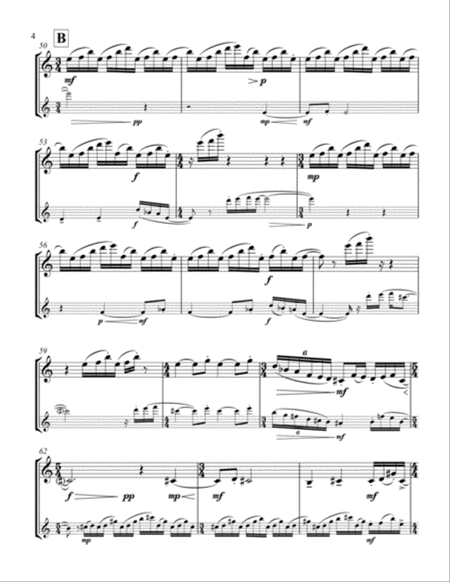 Four for Two Woodwind Duet scores gallery preview page 6