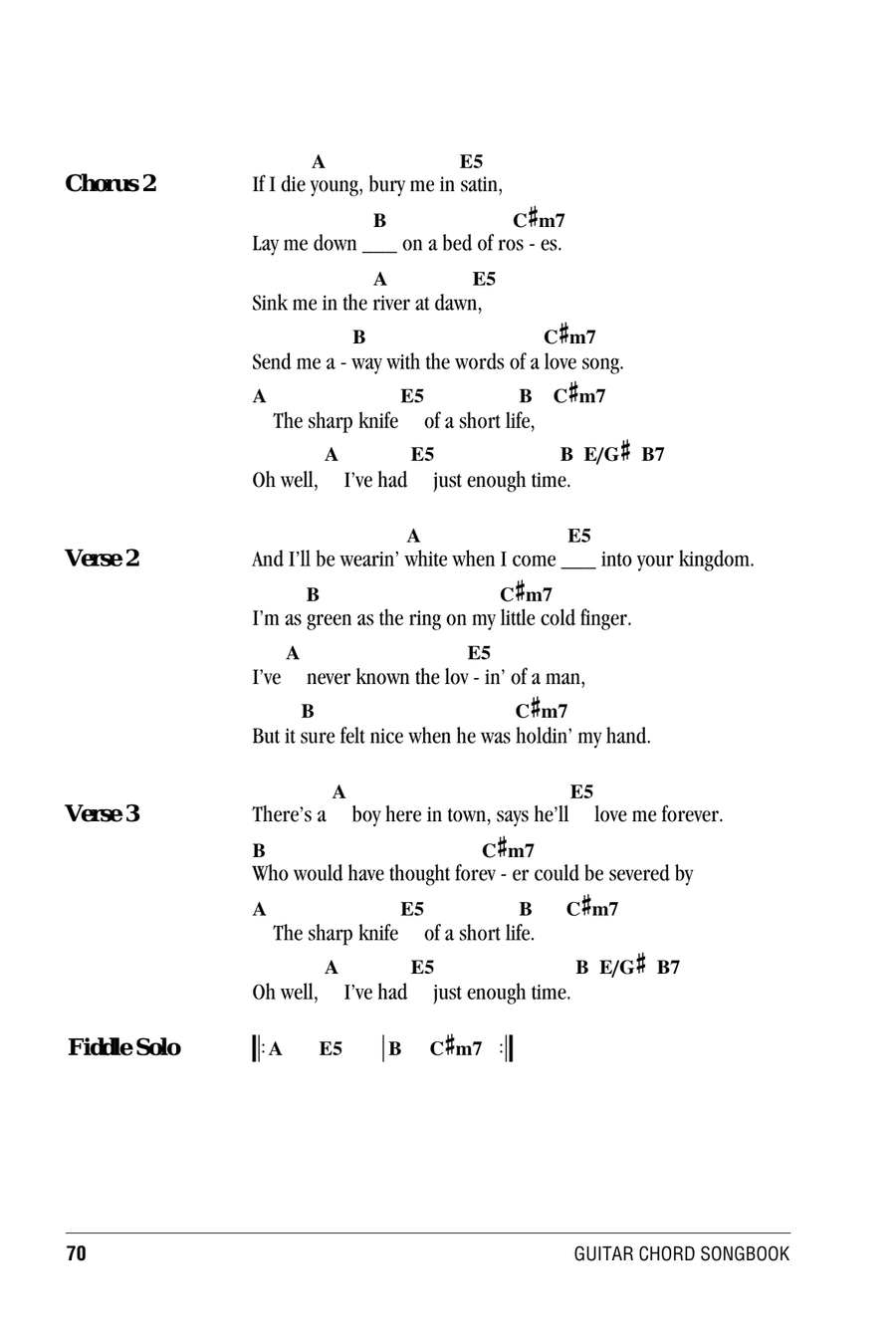 If I Die Young Acoustic Guitar scores gallery preview page 2