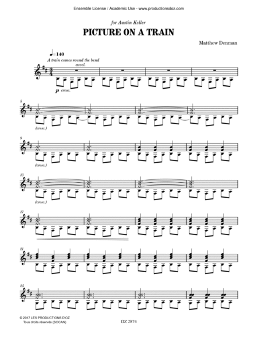 Picture on a Train Classical Guitar scores gallery preview page 3