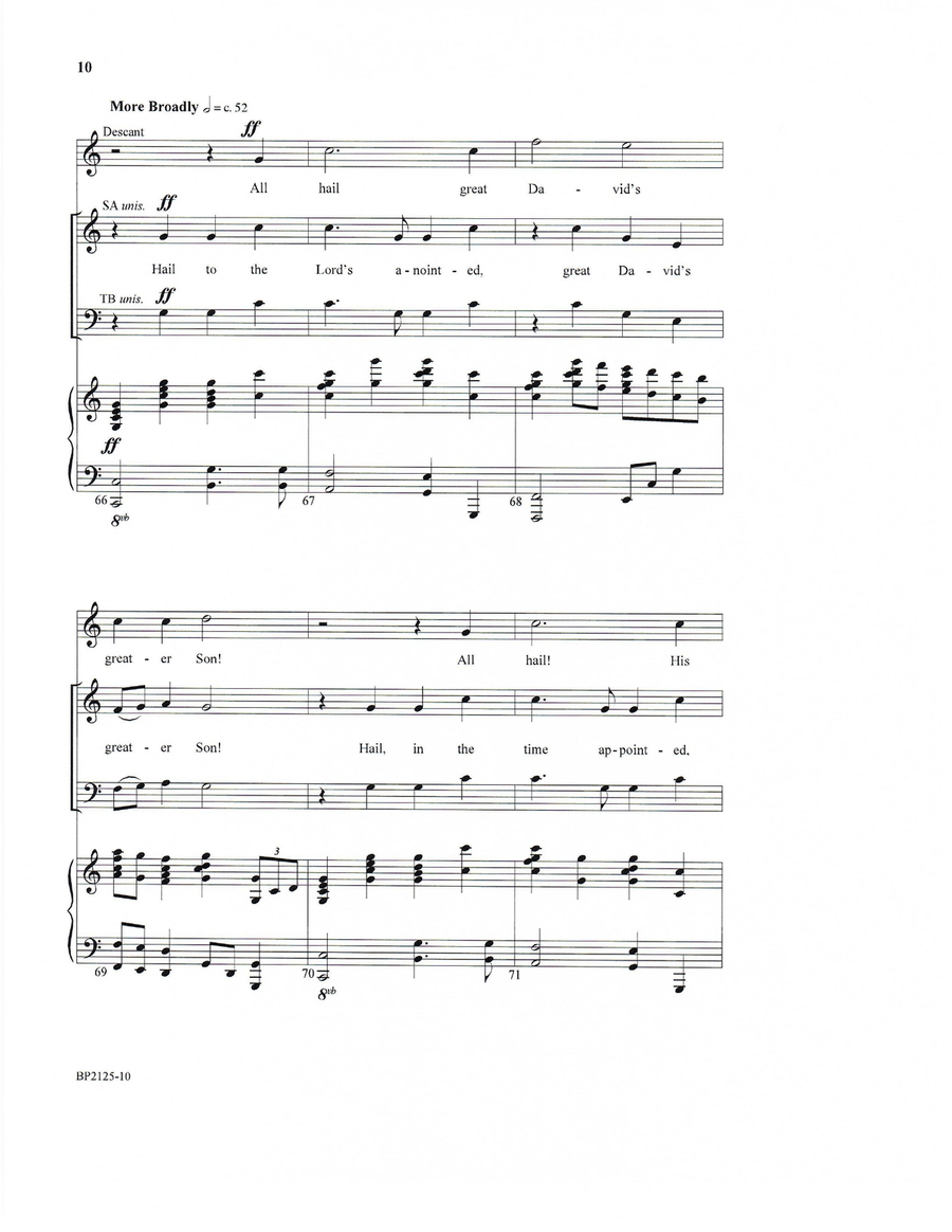 Hail to the Lord's Anointed 4-Part scores gallery preview page 8