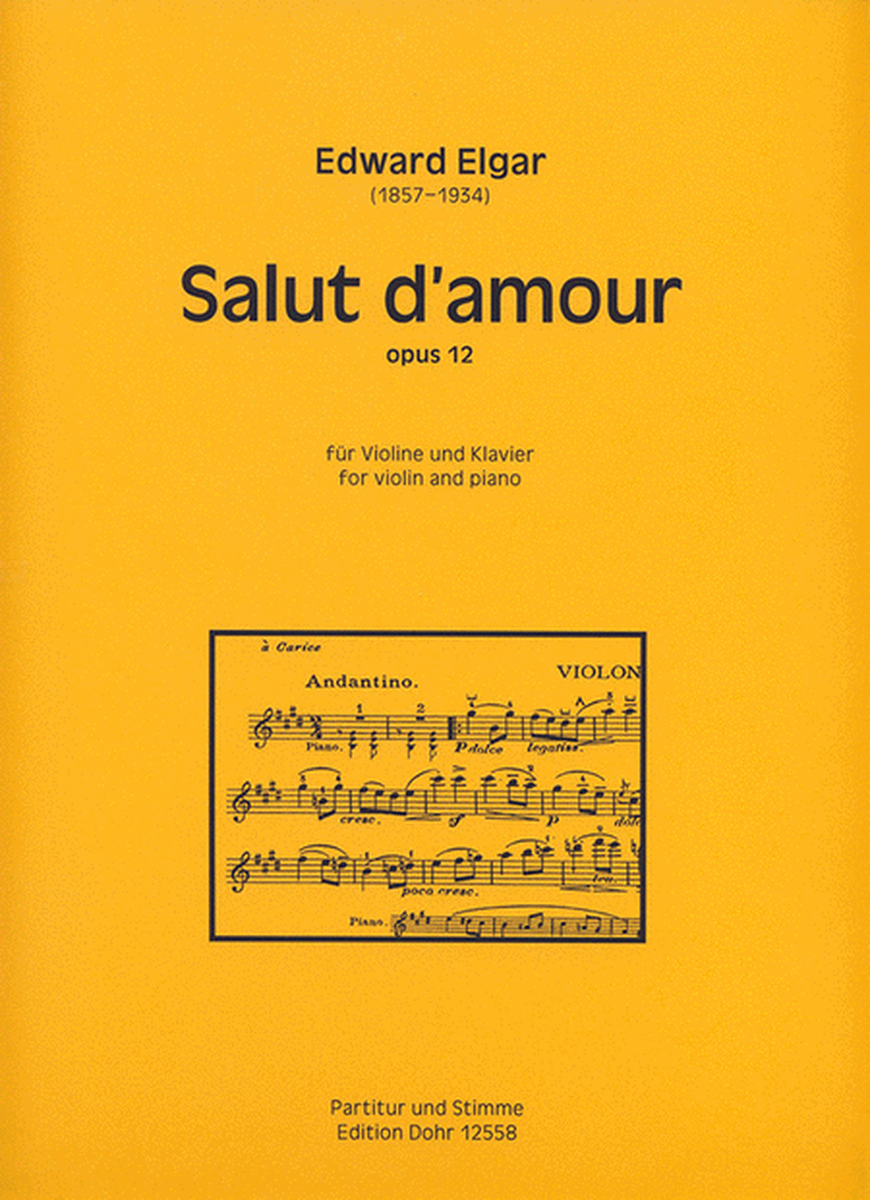 Salut d'amour für Violine und Klavier op. 12