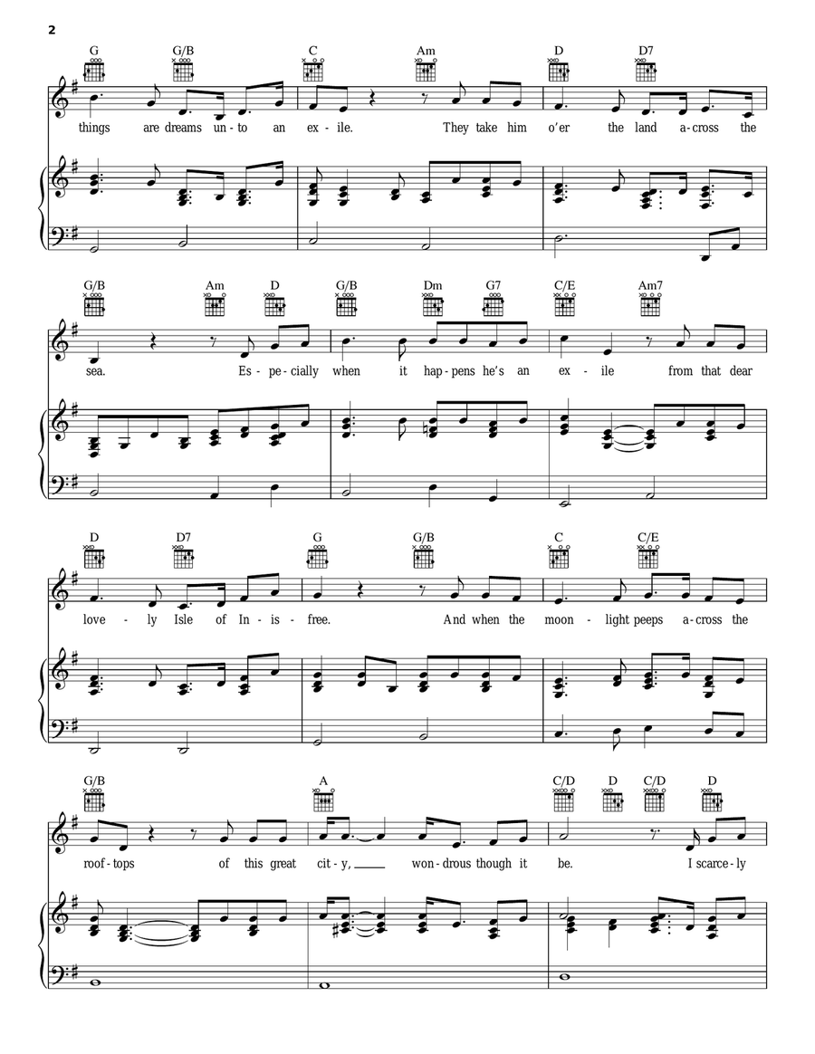 The Isle Of Innisfree Acoustic Guitar scores gallery preview page 2