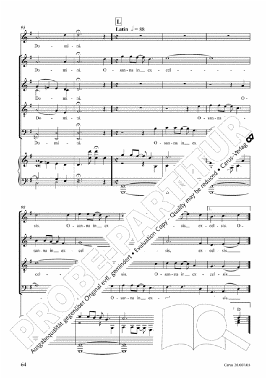 Missa latina 4-Part scores gallery preview page 65