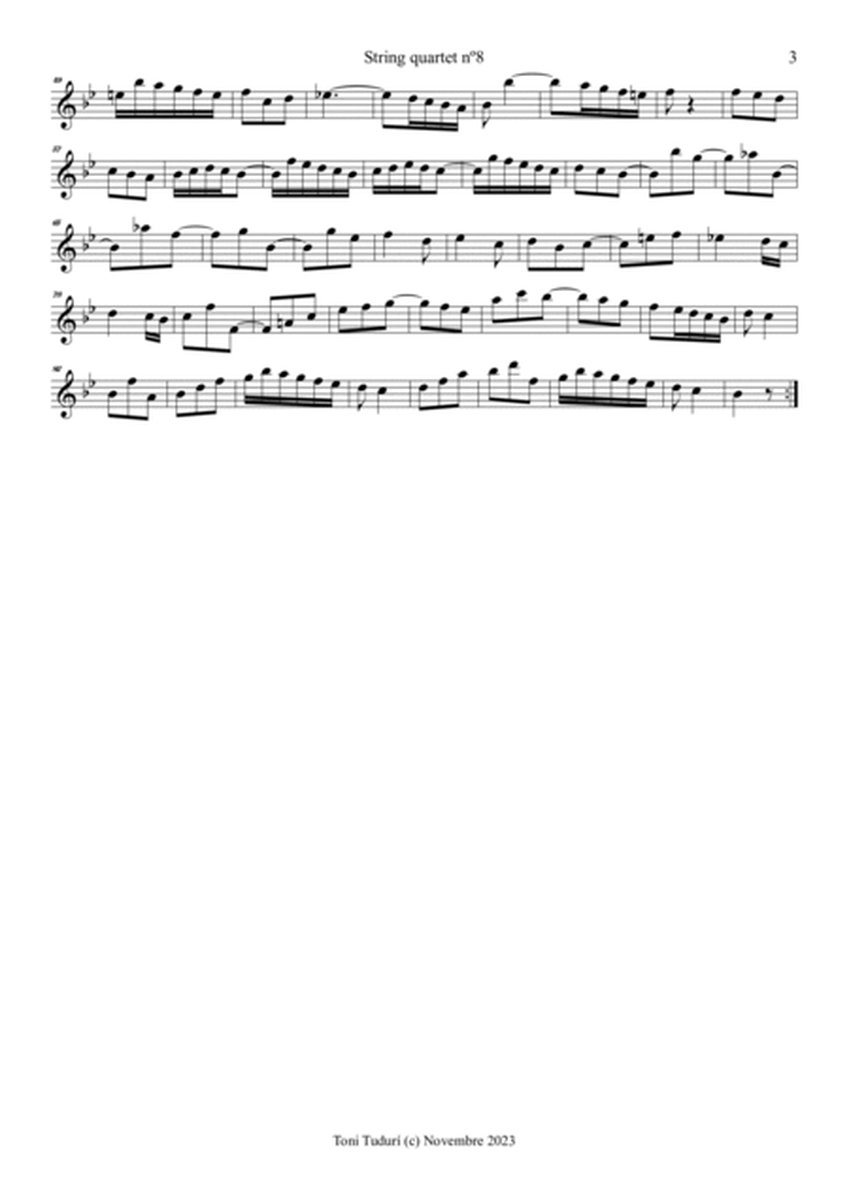 String quartet nº8-Toni Tudurí (instr. of Domenico dall'Oglio violin Sonata Op1 nº1' in B b) image number null