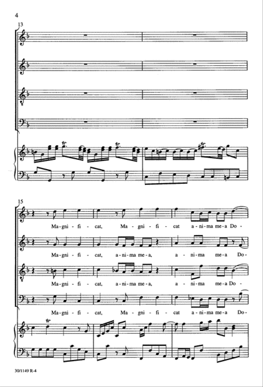 Magnificat in F - Choral Score 4-Part scores gallery preview page 14
