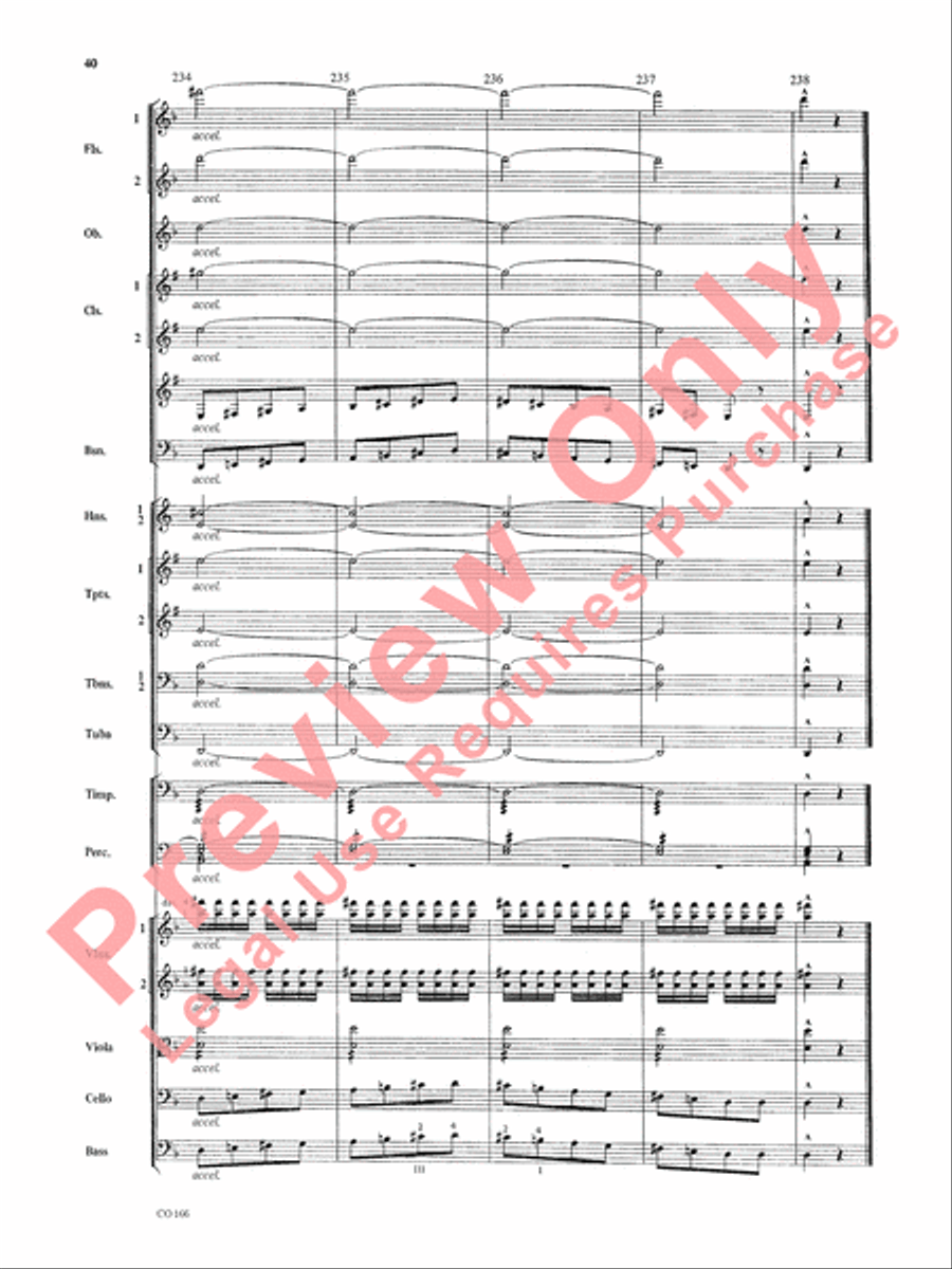 Bacchanale from Samson & Delilah (Score Only) Full Orchestra scores gallery preview page 43