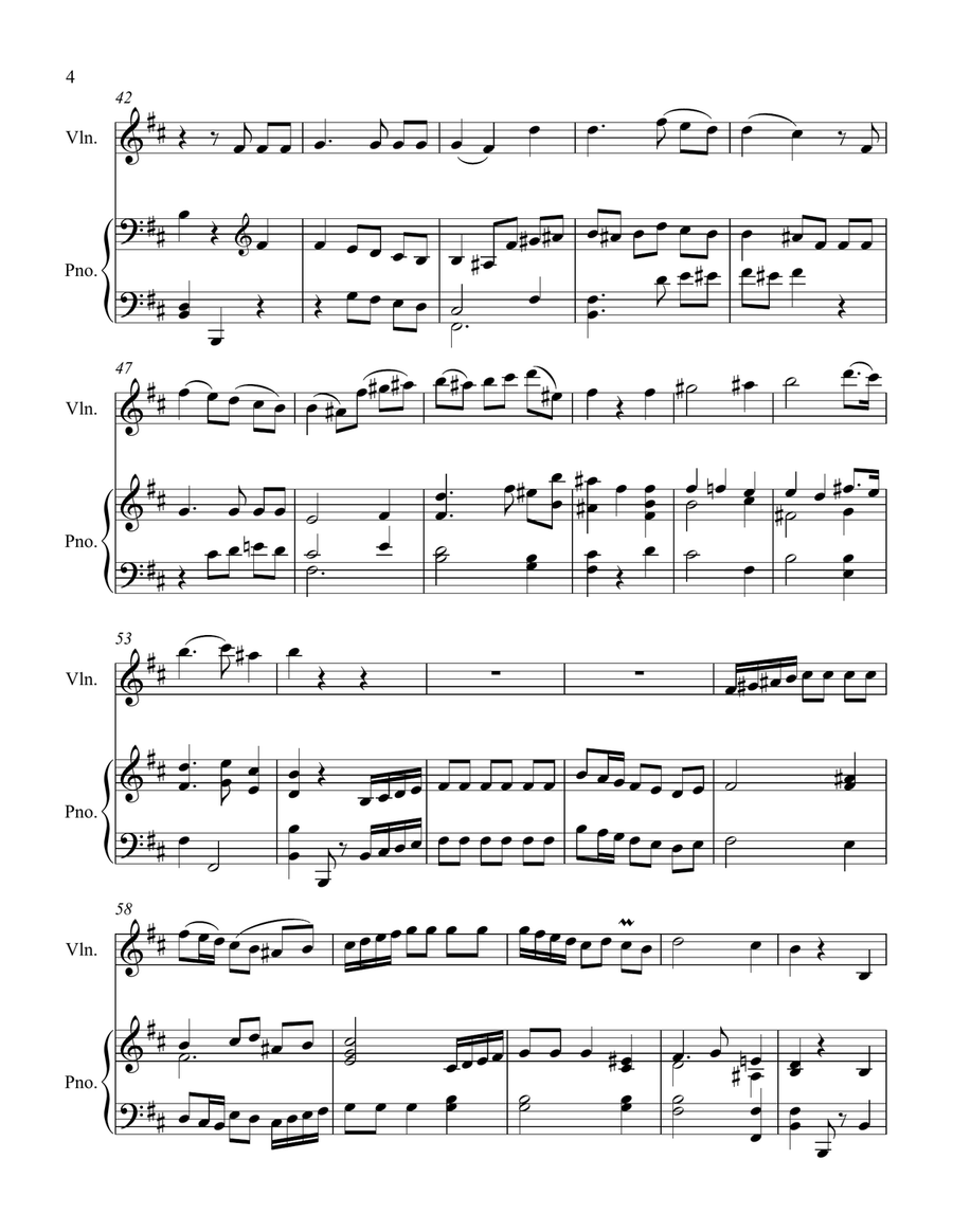 Cavatina Violin Solo scores gallery preview page 4